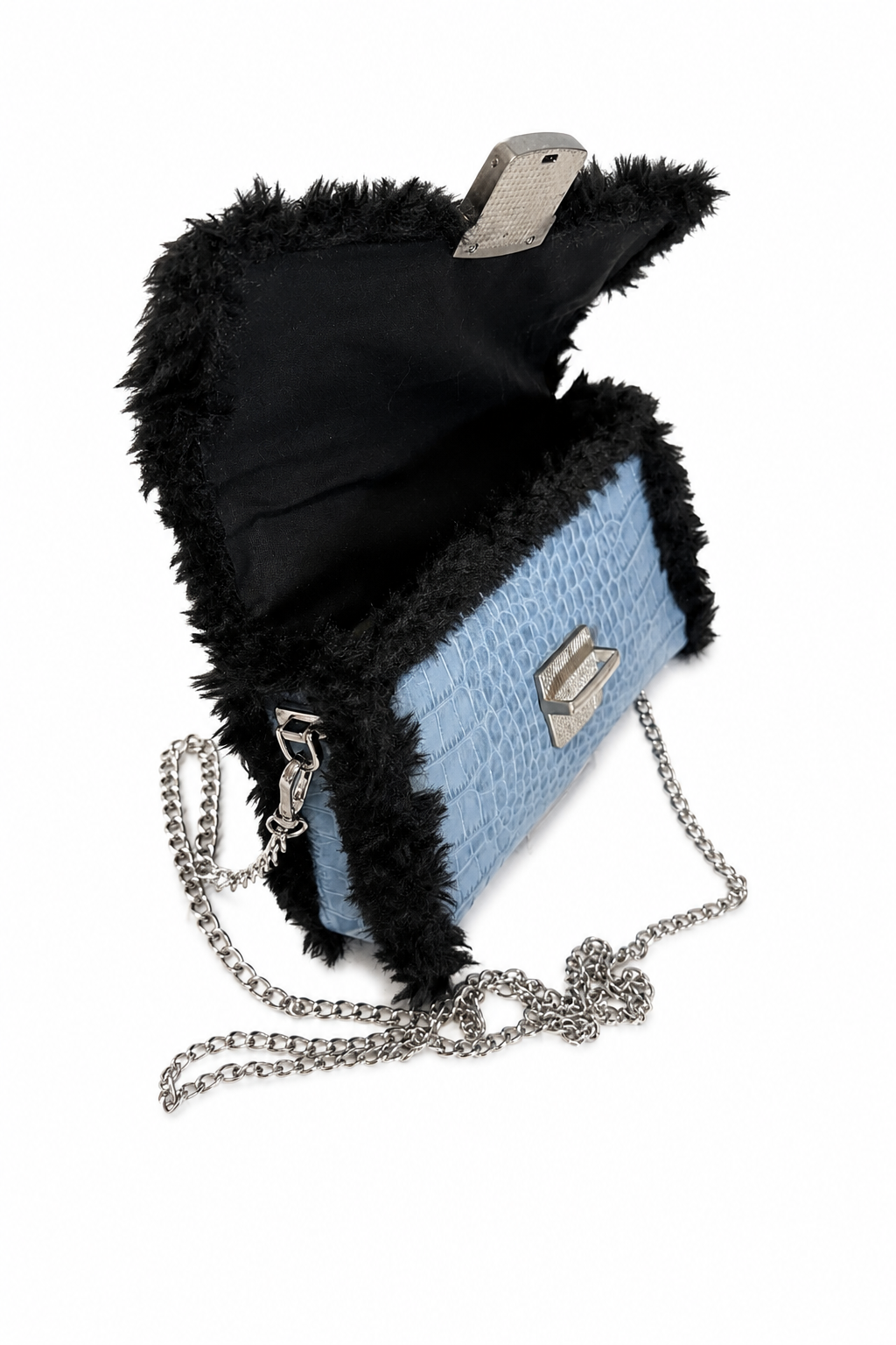 Bolso Tejido Fantasía Azul · Geisa