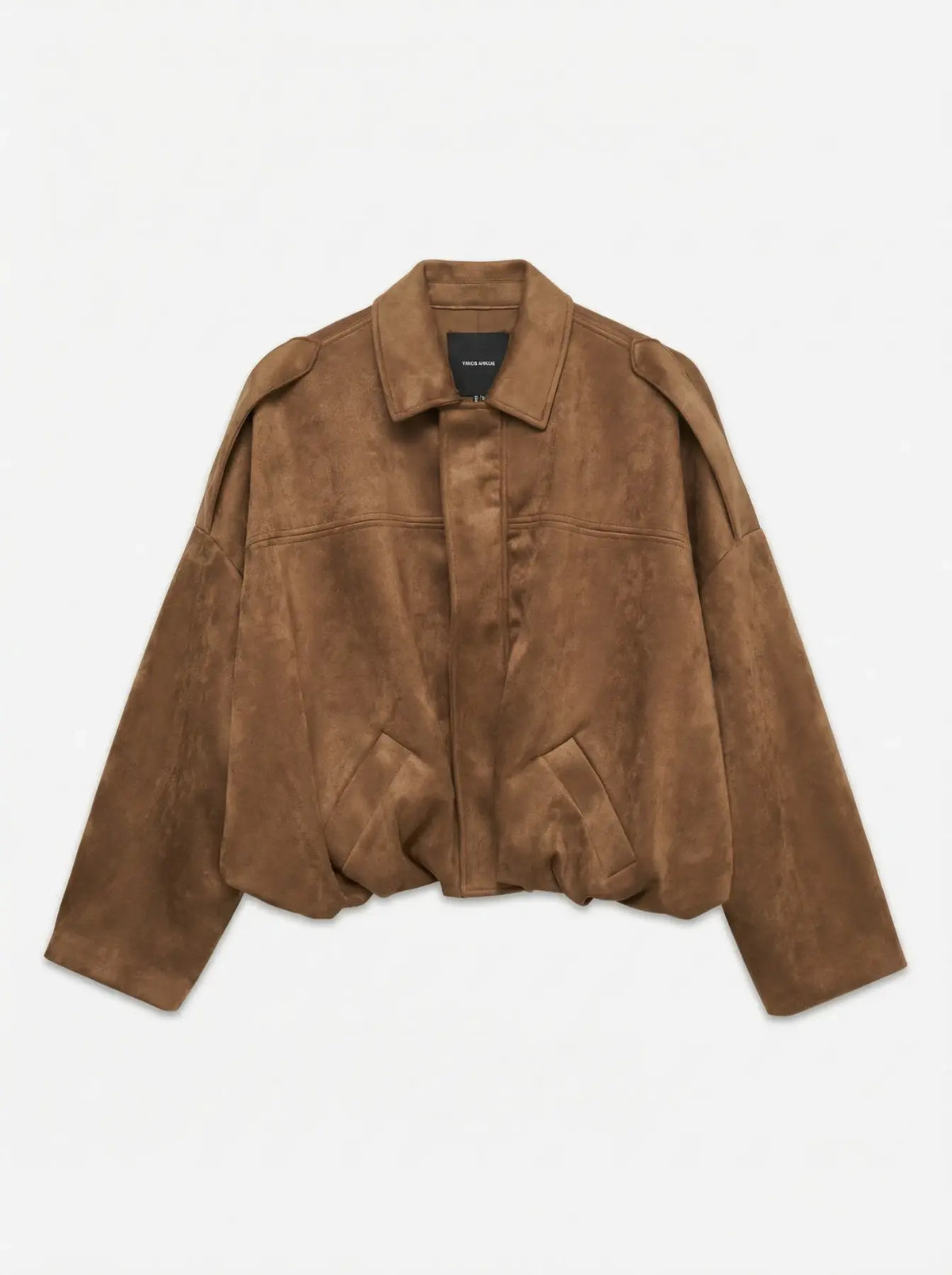 Chaqueta Bomber Efecto Ante color Cognac