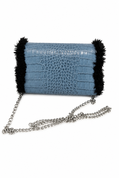 Bolso Tejido Fantasía Azul · Geisa