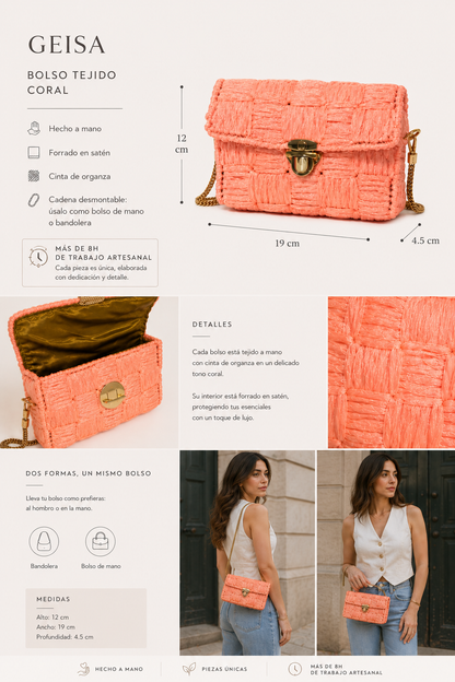 Bolso Tejido Coral · Geisa