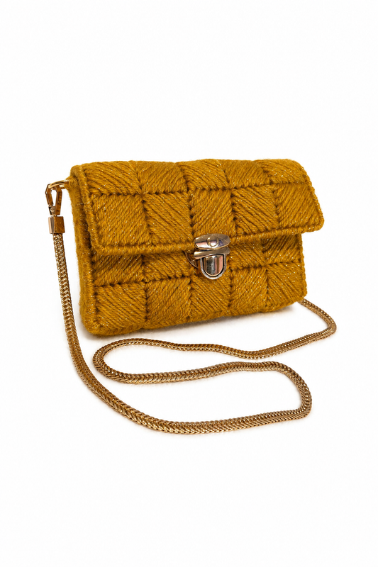 Bolso Tejido Mostaza · Geisa