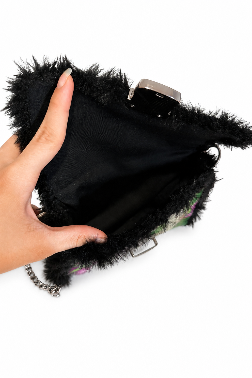 Bolso Cuero Fantasía Pitón Multicolor · Geisa