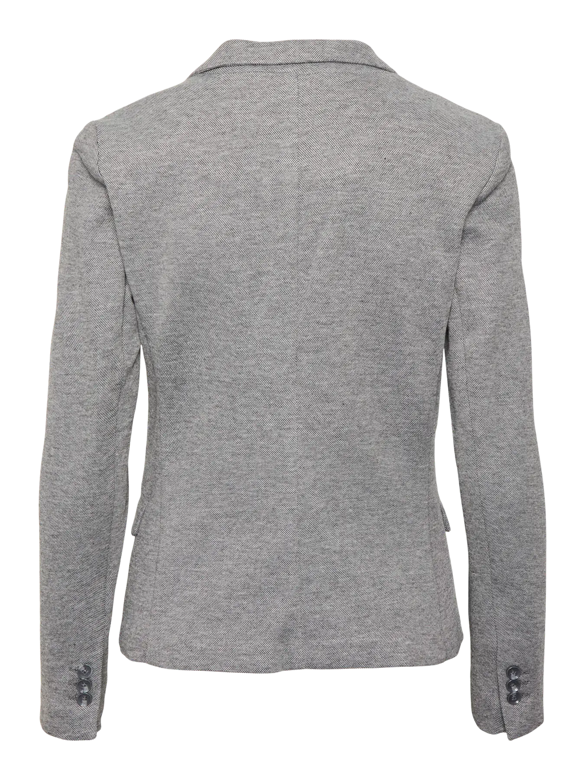 Blazer de Punto de Un Botón - Gris Oscuro