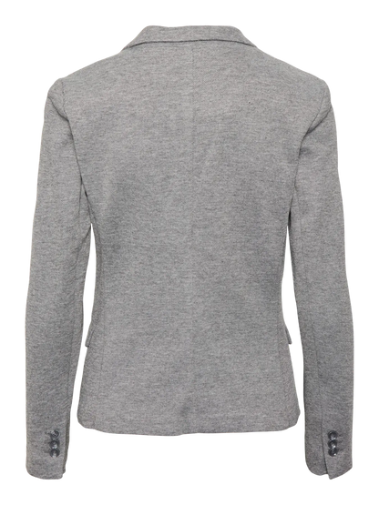 Blazer de Punto de Un Botón - Gris Oscuro