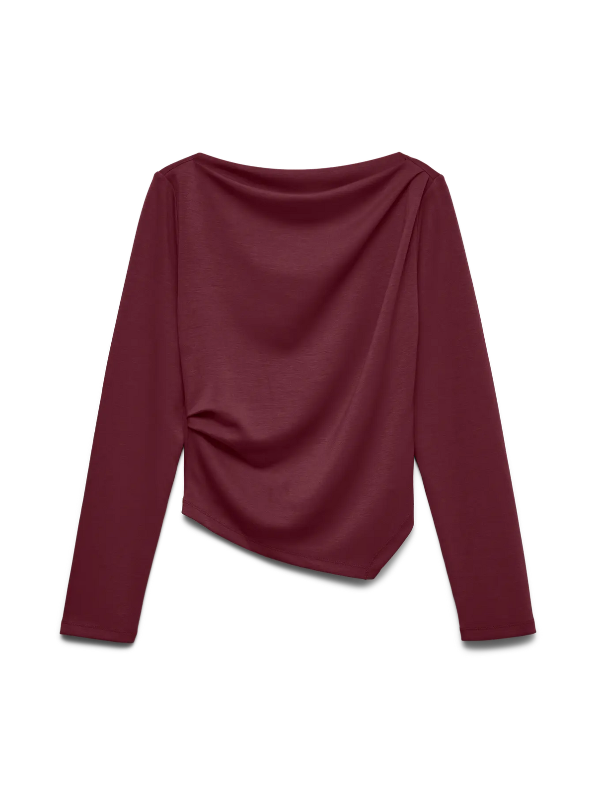Top Corto de Cuello Barco con Detalle Fruncido - Windsor Wine