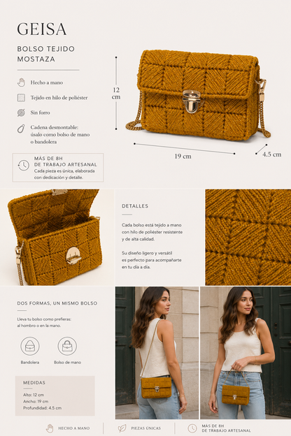 Bolso Tejido Mostaza · Geisa