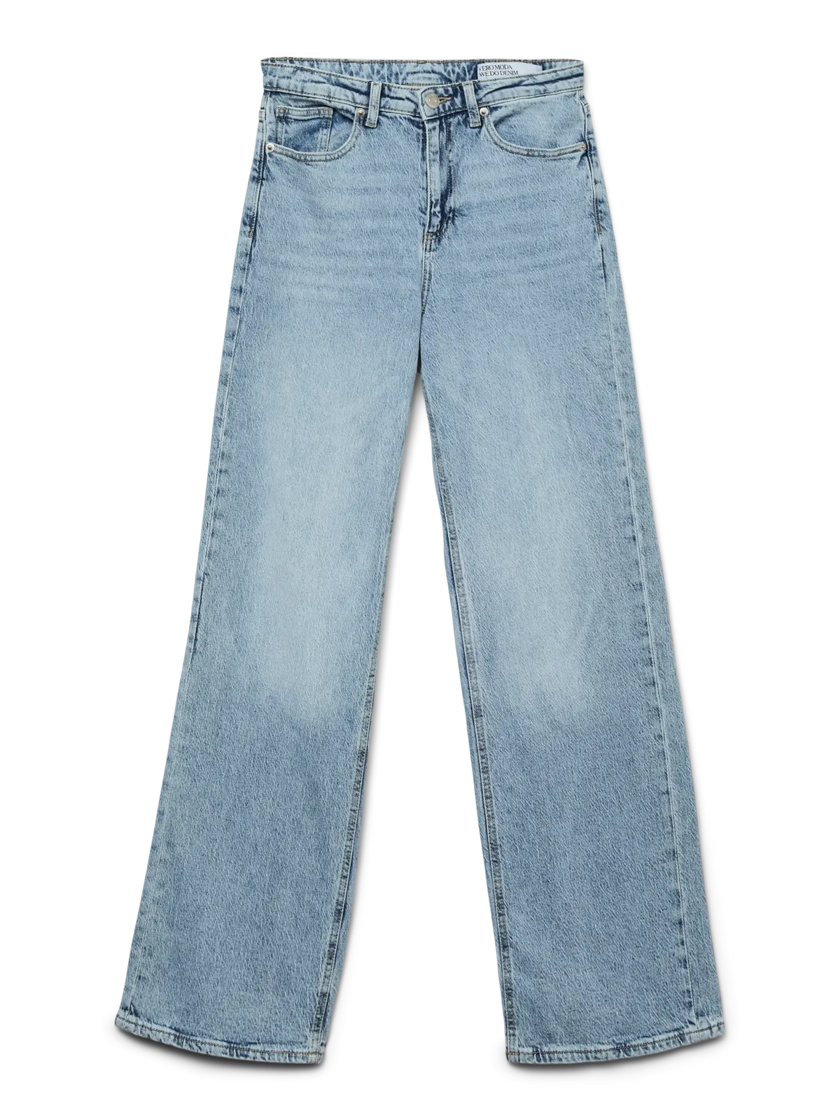 Jeans Wide Leg de Tiro Alto - Azul Claro
