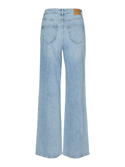 Jeans Wide Leg de Tiro Alto - Azul Claro