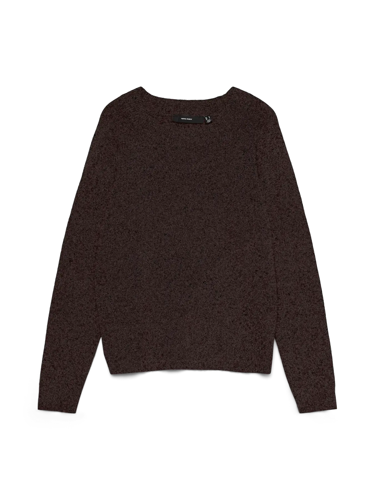Blusa de Punto con Cuello Redondo - Chocolate Torte