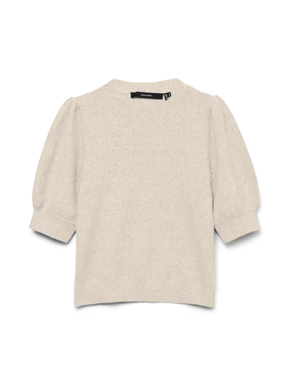 Pulóver de Manga Corta con Cuello Redondo - Birch