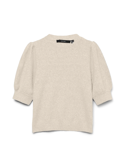 Pulóver de Manga Corta con Cuello Redondo - Birch