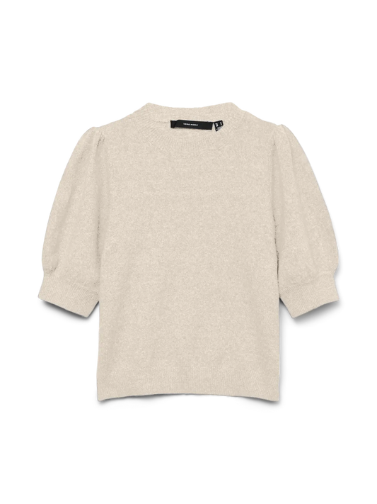 Pulóver de Manga Corta con Cuello Redondo - Birch