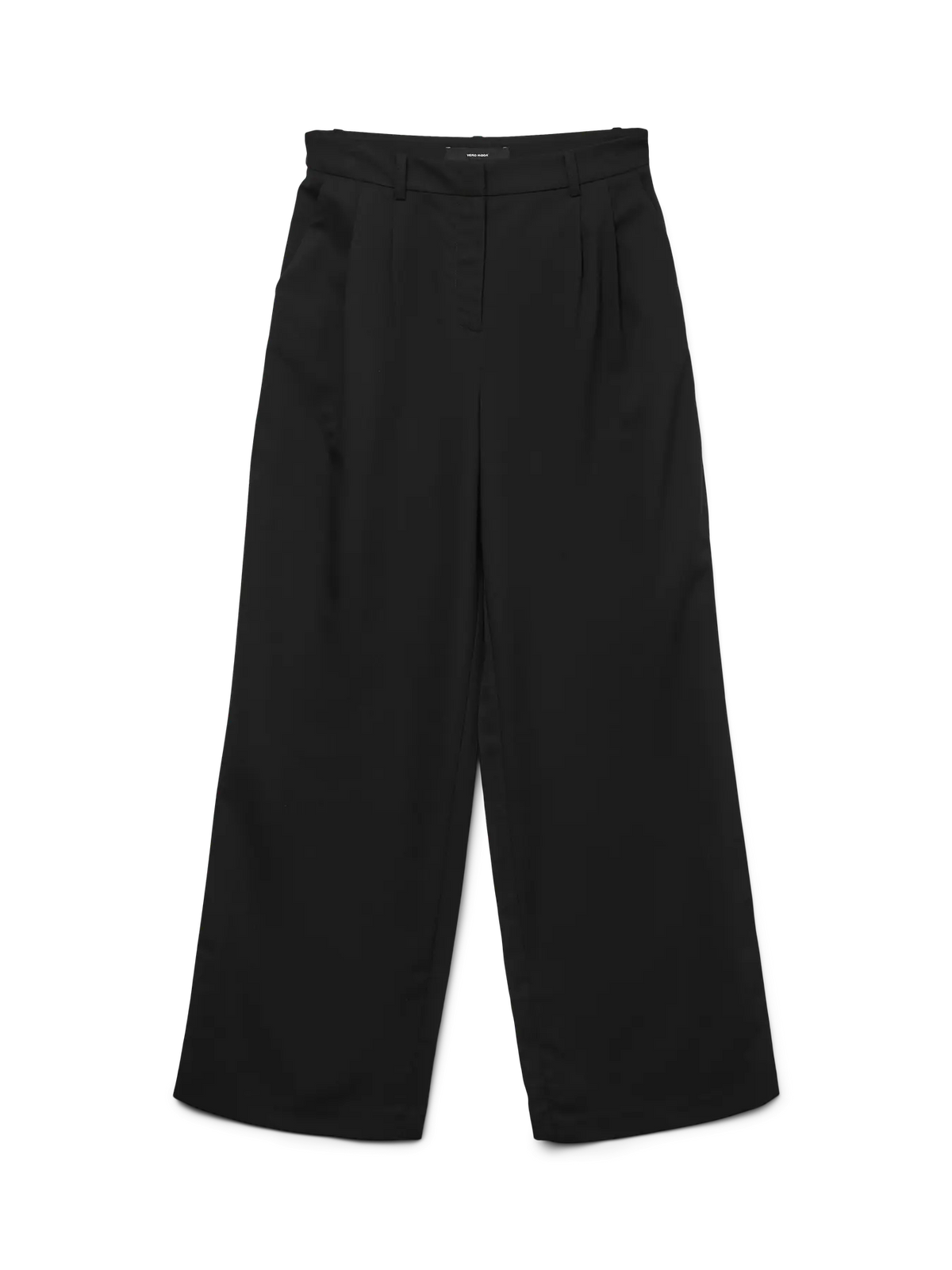Pantalón Wide Leg de Tiro Medio - Negro