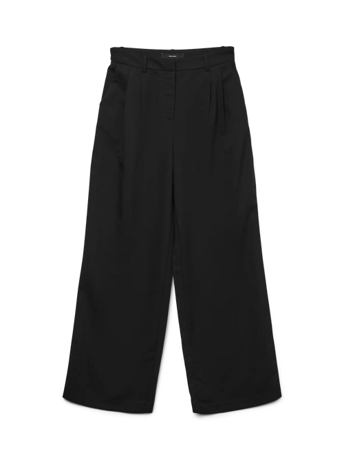 Pantalón Wide Leg de Tiro Medio - Negro