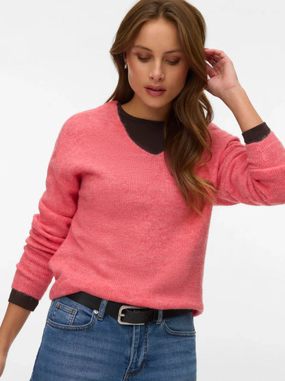 Pulóver Cuello Pico de Punto