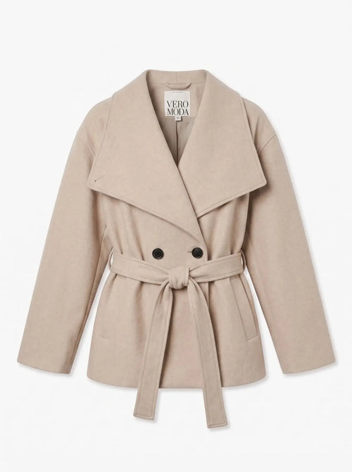 Chaqueta Cruzada con Cinturón