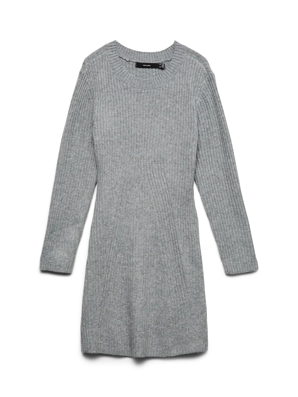 Vestido Corto de Punto Acanalado
