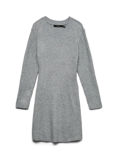 Vestido Corto de Punto Acanalado