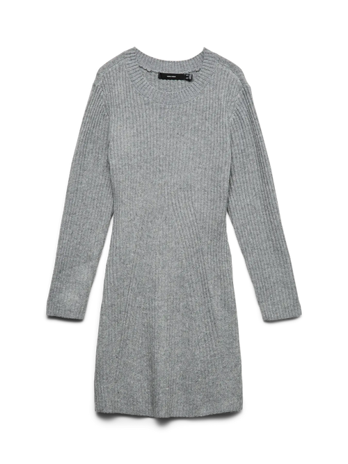 Vestido Corto de Punto Acanalado