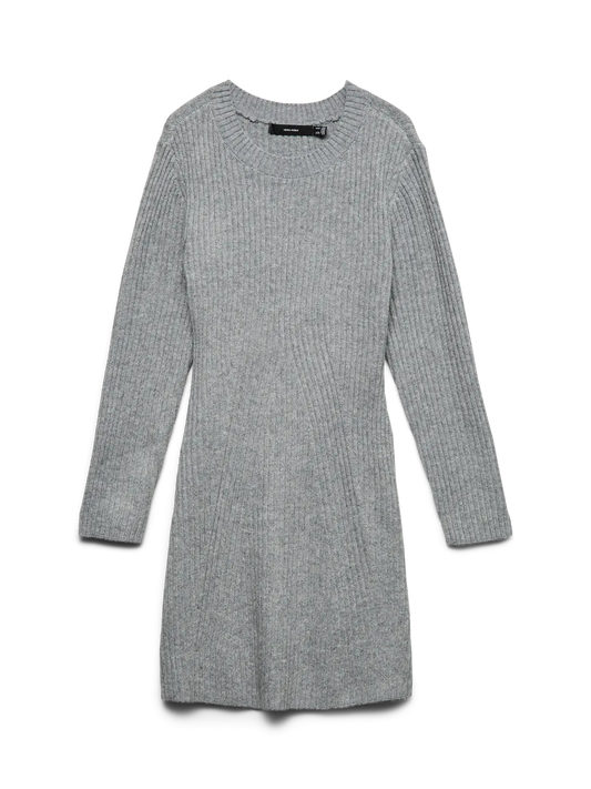 Vestido Corto de Punto Acanalado
